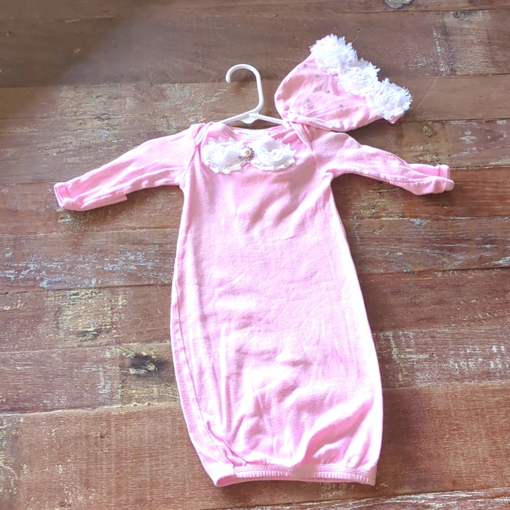 Oh Baby Couture Newborn Cotton Gown